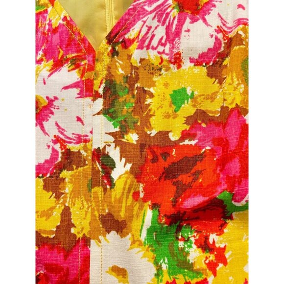 Talbots Womens Petite Sleeveless Floral Sheath Dress 14P Petite - Picture 4 of 5